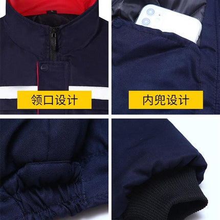 Winter Cold-proof Clothing State Grid Work Clothes Cotton Men's Winter Jacket Gas Station Winter Clothing Outdoor Logistics