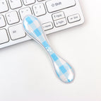 blue and white checkerboard / Magnetic bookmark