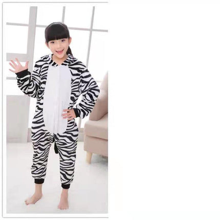 Manufacturer's Flannel Cartoon One-Piece Animal Pajamas for Children and Adults, Unicorn, Dinosaur, Pegasus Pajamas, Couple Style