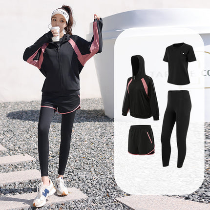 Yoga Fitness Clothing Tennis Suit Sports Running Gym Plus Size Fat mm Cover Belly Slimming Look Loose Factory Direct Sale