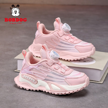 Babudou Girls' Shoes Fashionable Princess Versatile 2026 Spring and Autumn New Leather Waterproof Mesh Breathable Sneakers