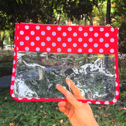PVC Transparent Cosmetic Bag Beach Waterproof Mobile Phone Bag Large Capacity Cosmetic Bag Multifunctional Household Snack Storage Bag