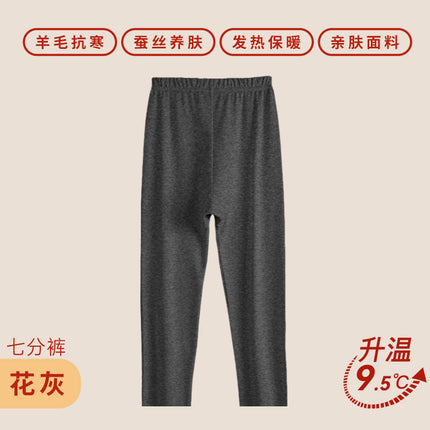 Women's Autumn and Winter Fleece-Lined Anti-Exposure Safety Leggings, Thermal Seamless Mid-Length Shorts
