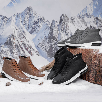 Men's shoes autumn and winter new high-top board shoes men's casual business shoes ins versatile sports fashion shoes one-piece delivery