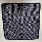 Polka dot black silk scarf