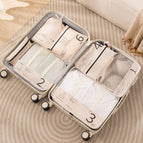 Full digital printed seven-piece set--beige
