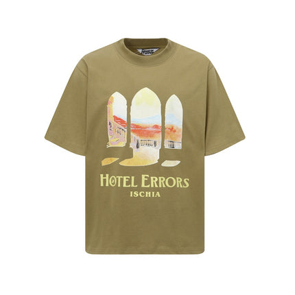 Cross-border foreign trade beauty tide eye of truth series pane landscape printing new letter printing men's and women's short-sleeved T