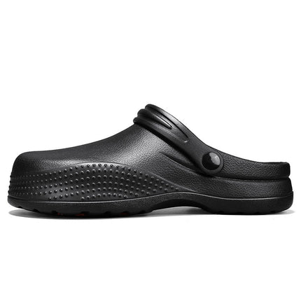 Cross-Border Large Size Non-Slip Rubber Bottom Waterproof and Oil-Proof Chef Shoes Comfortable Couple Toe-Toe Outer Wear Garden Shoes Wholesale