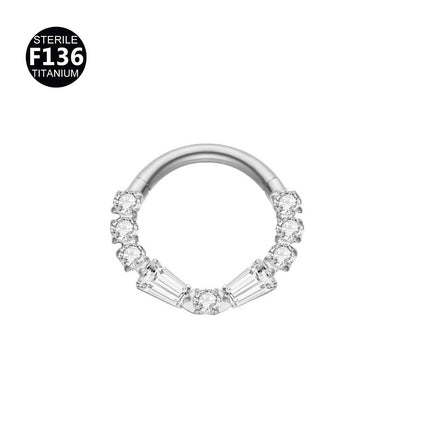2024 new G23 titanium alloy tassel nose ring ear bone ring carved nose ring explosion puncture jewelry
