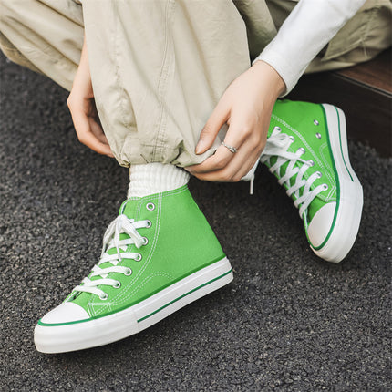 2026 Spring and Autumn New High-Top Canvas Shoes for Female Students, No Logo, Versatile Classic Style, Trendy Casual Sneakers