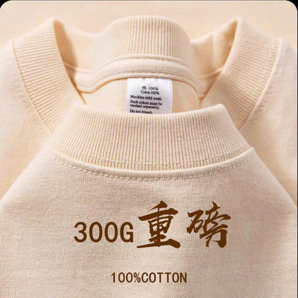 wine red 500g heavy cotton short sleeve T-shirt thick impermeable loose half sleeve men's and women's couples base shirt top