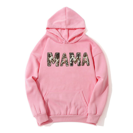 AliExpress ebay foreign trade cross-border mama printed hooded sweater autumn and winter European and American men's and women's top fashion loose