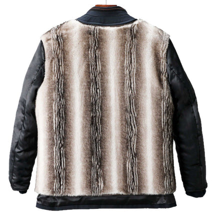 Middle-Aged and Elderly Men's Mink Velvet Lining Cotton Outwear Men's Lapel Lightweight Warm Cotton Outwear Dad's Winter Thickeneded Cotton Jacket