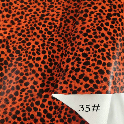 Pu Leopard Print Leather Fabric Anime DIY Imitation Cotton Velvet Base Printed Crafts Home Furniture Artificial Leather Bags