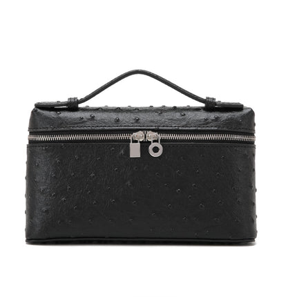 Lp Lunch Box Bag 2025 New First-Layer Cowhide Box Bag High-Quality One-Shoulder Satchel Cross-Body Genuine Leather Women's Bag Cross-Border