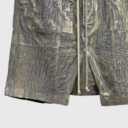 Subhuman Men's | Metallic Luster Crack Heavy Craftsmanship Heavy Crotch Design Thick Coated Five-Point Shorts