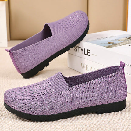 Mom's Shoes, New Summer Style, Mugwort Casual Breathable Women's Shoes, Middle-Aged and Elderly Beijing Cloth Shoes, Soft-Soled Shoes That Don'T Tire Your Feet