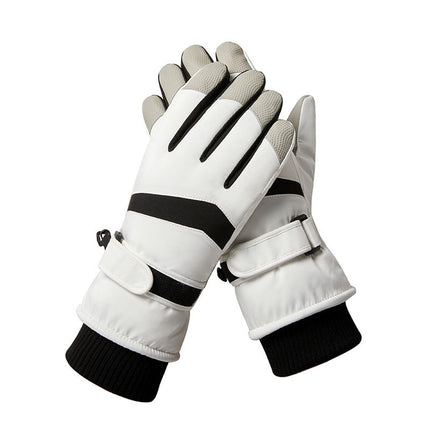 Winter ski gloves men and women warm outdoor riding motorcycle mountaineering thickened waterproof windproof cold-proof gloves A3HX