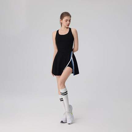 Spring and summer new sweat-wicking anti-light base sports outdoor fitness tennis skirt with chest pad golf dress women