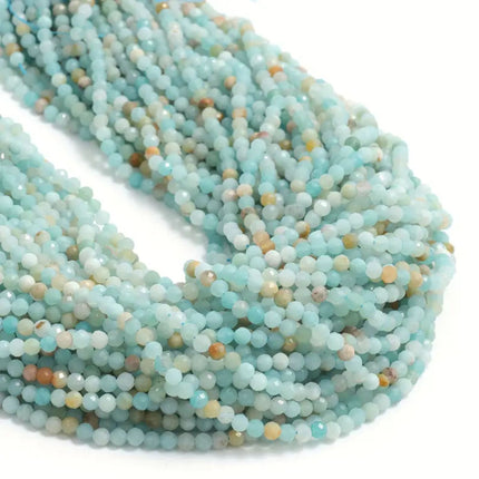 Natural Stone Crystal Mini Size Beads Cut Face Facet Round Beads Bracelet Necklace DIY Original Beaded Accessories Beads