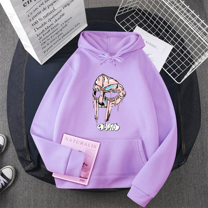 [Cross-border European Code] Mf Doom hoodies women Kawaii Fleece 90s Hoodie