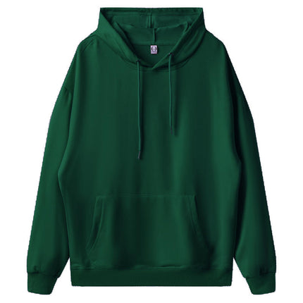 American fashion brand 260g pullover casual loose hooded sweater dopamine solid color heavy shoulder hoodie in spring and autumn
