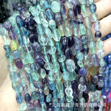 8-10mm natural stone loose beads amethyst agate straight hole gravel diy jewelry accessories amorphous beads