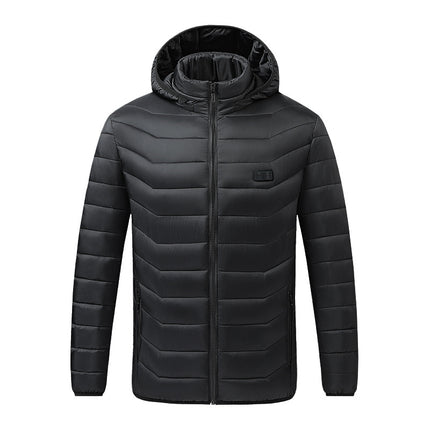 Cross-border intelligent four-control area 23 charging heating cotton-padded jacket winter three-gear temperature adjustment warm cotton-padded jacket men's and women's jackets
