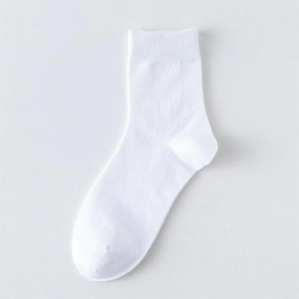 Socks Men's Mid-tube Solid Color Cotton Socks Business Casual Antibacterial Deodorant Boneless Pure Cotton Breathable Spring and Autumn Mid-tube Socks