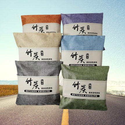500g new car formaldehyde absorption in addition to odor activated carbon bamboo charcoal bag car carbon bag in addition to formaldehyde bamboo charcoal bag manufacturers wholesale