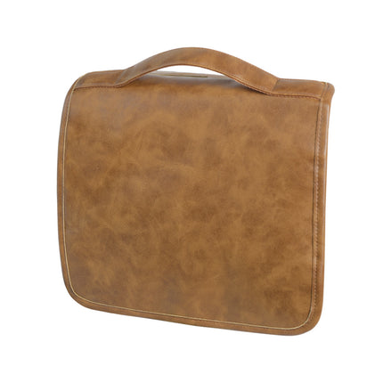 2024 new men's business pu wash bag large capacity High sense storage partition waterproof cosmetic bag storage bag