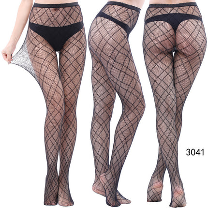 Factory In-Stock European and American Style Pantyhose, Summer Fishnet Stockings, Fashionable Girls' Sexy Patterned Jacquard Lace Hollow-Out Retro