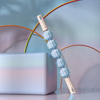 Five-ball drop rubbing stick-white and blue