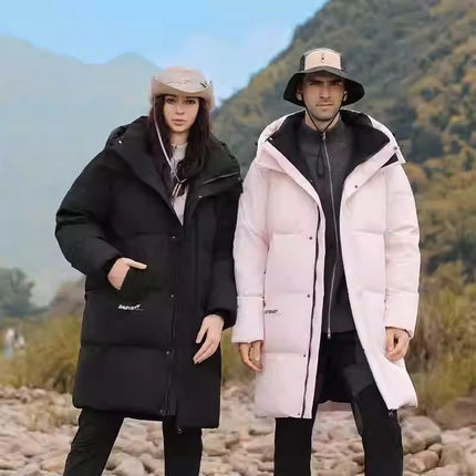 Northeastern Goose down down Jacket for Men and Women, Thickeneded Changbai Mountain Travel Minus 40 Degrees Cold-Proof and Warm Jacket for Women, Versatile
