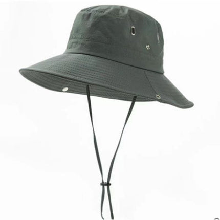 Japanese Fishing Drawstring Fisherman Hat Sun Shade Breathable Sunscreen Outdoor Mountaineering Fishing Hat Western Cowboy Hat