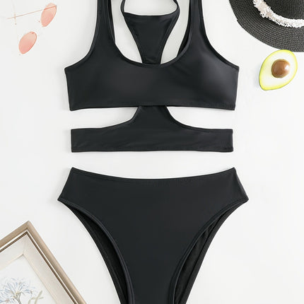 2026 European and American New Quick-Drying Bikini Ultra-Revealing Women's Beach Bikini Vacation Style Two-Piece Swimsuit