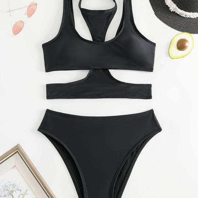2026 European and American New Quick-Drying Bikini Ultra-Revealing Women's Beach Bikini Vacation Style Two-Piece Swimsuit