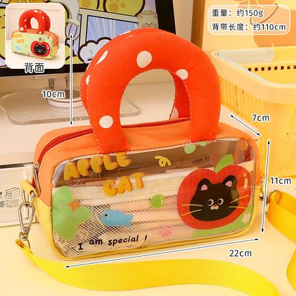 Good-Looking Student Handbag, Small Backpack, Cute Contrasting Color Small Shoulder Bag, Stationery Bag, Large Capacity Pencil Case