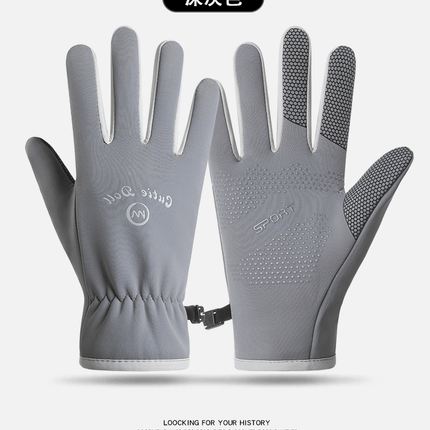 Winter Ski Gloves for Men and Women, Outdoor Cycling, Velvet, Thickeneded, Touch Screen, Cold-Proof, Windproof, Warm, Sports, Waterproof and Non-Slip