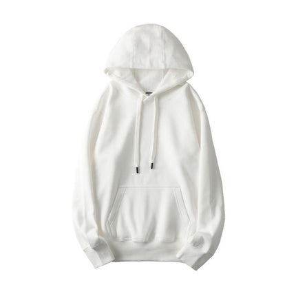 Red Tiger Year Wei Yi 500g plus velvet night gray hooded Wei Yi simple solid color sports hoodie men's and women's coat