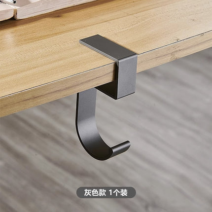 Foldable Tableside Hook, Simple Space Aluminum Hook, Desktop Storage and Organization Hook, Creative Deskside Hook for Students
