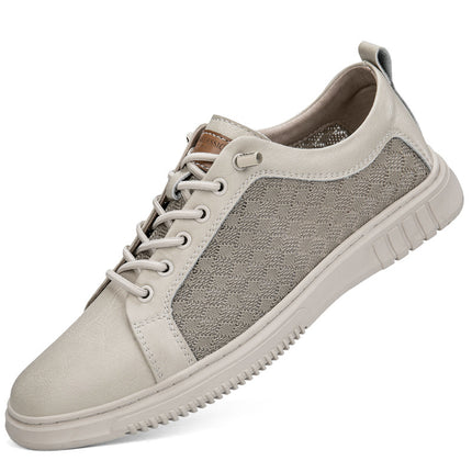 Summer Men's Hollow Board Shoes Fashionable Shallow Mouth Breathable Fly Woven Sneakers Flat Mesh Casual Thin Mesh Men's Shoes