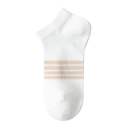 Women's socks wholesale spring and summer simple antibacterial socks deodorant sweat-absorbent boat Socks ins trendy striped short tube women's socks summer