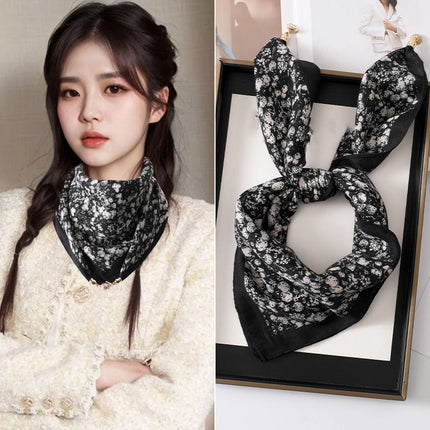 New 65.65 Magnetic Buckle Scarf Women's Square Scarf Winter Lazy Pendant Ins Scarf Scarf Decorative Fashion All-match