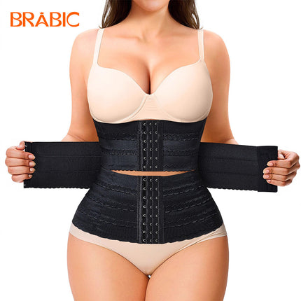 European and American Cross-Border Best-Selling Women's Waist Shaping Belt with Multi-Layer Buckle Adjustment, Waist Control, Tummy Control, Slimming Waist Trainer Belt