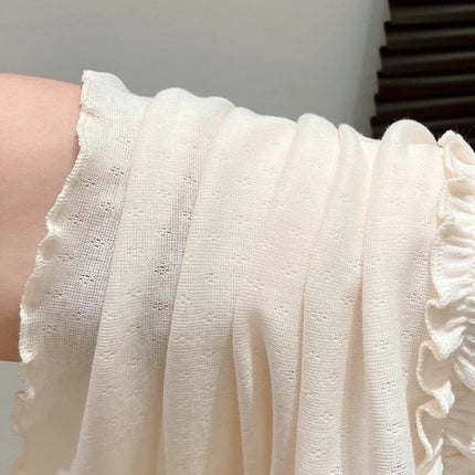 Short-Sleeve T-Shirt for Women, Summer, Beautiful and Stylish Design, Unique and Eye-Catching, Ruffled Short Top