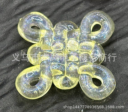 Acrylic Fine Flash Mermaid Ji Luminous Chinese Knot Hanging Beads DIY Jewelry Mobile Phone Chain Car Hanging Handmade Material Accessories