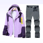 Women's purple clothing + gray pants / M