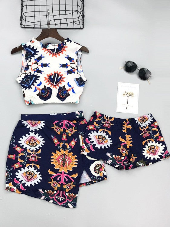 South Korea Girl's High-waisted Swimsuit Women's Skirt-style Slim-fit Conservative Belly-covering Sexy Fresh Swimsuit Handling