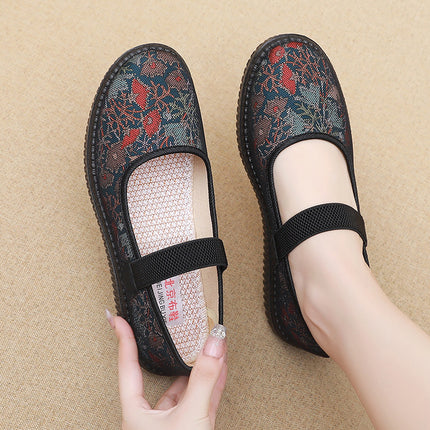 Old Beijing Cloth Shoes for Women, Non-Slip Soft-Soled Shoes for Mothers, Middle-Aged and Elderly Women, Genuine Brand New Women's Shoes